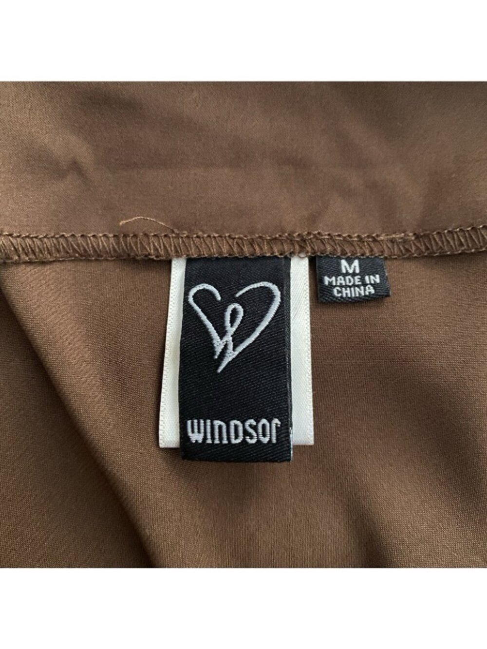 Windsor Satin Cowl Neck Midi Slip Dress M Chocolate Brown Slit Spaghetti Strap - Picture 10 of 15